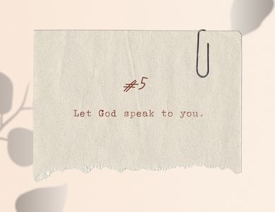 Discernment: Let God speak to you.