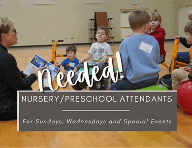 Now hiring nursery and preschool attendants!