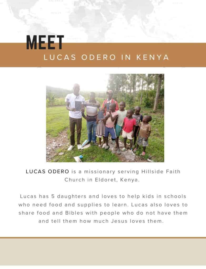 Lucas Odero in Kenya