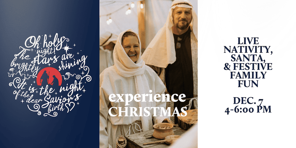 Bethlehem & a live nativity, a missions market, & festive family fun.