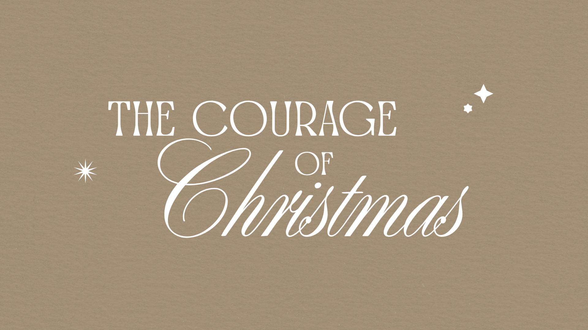 This Advent we'll explore how the familiar figures from Luke - Zechariah, Elizabeth, Mary, and Joseph - stepped into God’s unfolding story with brave, faithful hearts. This series invites us to discover how the same courage can shape our own steps of faith today. Join us in worship Sundays at 8:30 and 11:00 a.m.
