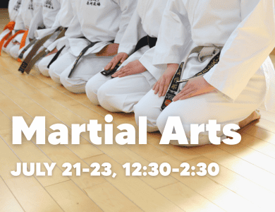 Asbury's Recreation Ministry's Martial Arts Camp introduces kids to the discipline, confidence, and focus of martial arts. They'll learn fundamental techniques in a fun, supportive environment.